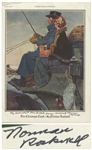 Norman Rockwell Signed Illustration of The Christmas Coach
